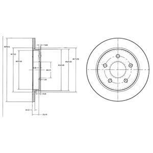FORD диск гальмівний задній Scorpio 252X10 Delphi BG2332