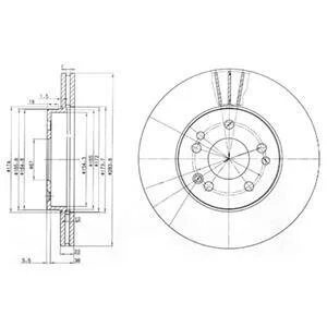 Гальмівний диск Delphi BG2345