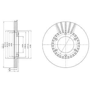 Гальмівний диск Delphi BG2365