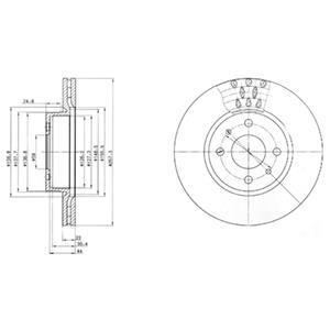 Гальмівний диск Delphi BG2413