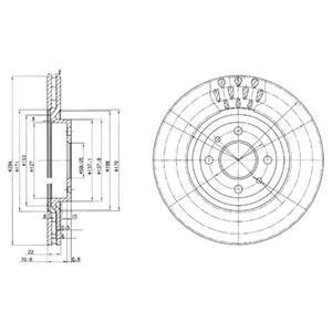 Гальмівний диск Delphi BG2617
