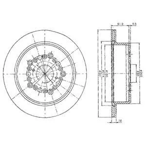 Диск тормозной FORD TRANSIT -00 2.0-2.5 перед. Delphi BG2662