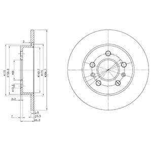 Гальмівний диск Delphi BG2696