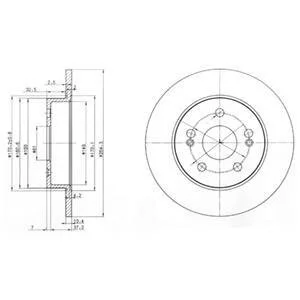 Диск тормозной RENAULT LAGUNA/SCENIC 95- задн. Delphi BG2698