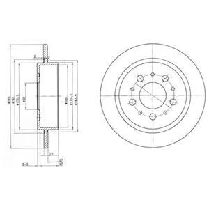 Гальмівний диск Delphi BG2718