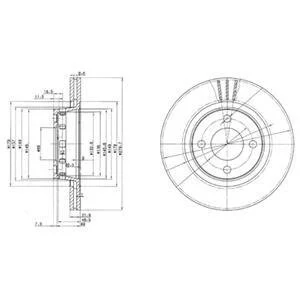 Гальмівний диск Delphi BG2784