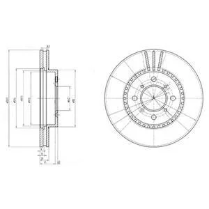 Гальмівний диск Delphi BG2814