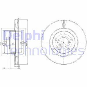 Гальмівний диск Delphi BG2827C