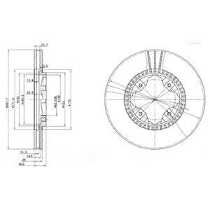 Гальмівний диск Delphi BG3063