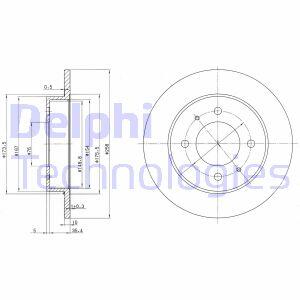 MITSUBISHI диск гальмівний передн. L300/400,Space Gear Delphi BG3070