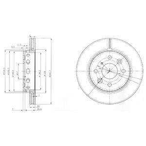 Гальмівний диск Delphi BG3074