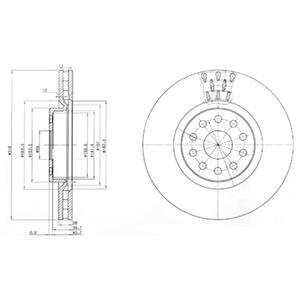 Гальмівний диск Delphi BG3497
