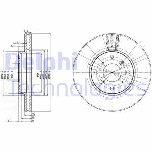 Гальмівний диск Delphi BG3516