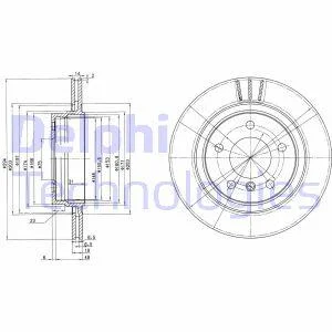 Комплект гальмівних дисків (2 шт) задн Лів/Прав BMW 3 (E46) 2.0-3.0D 02.98-12.07 Delphi BG3530C