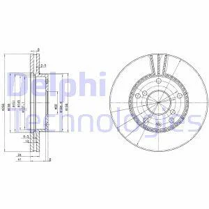 Гальмівний диск Delphi BG3531