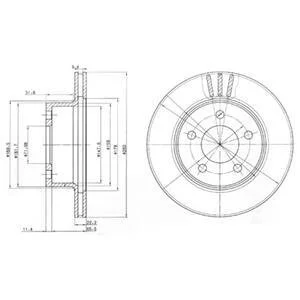 Гальмівний диск Delphi BG3532