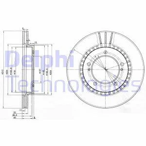 Гальмівний диск Delphi BG3587