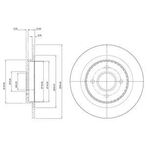 Гальмівний диск Delphi BG3743