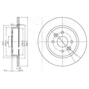 KIA диск гальмівний задній Shuma 1.5/1.8 97- Delphi BG3804