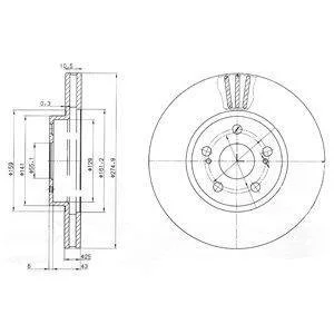 Гальмівний диск Delphi BG3823