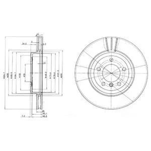 Гальмівний диск Delphi BG3830