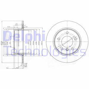 Гальмiвнi диски фарбованi Delphi BG3948C