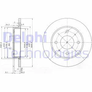 Гальмівний диск Delphi BG3971