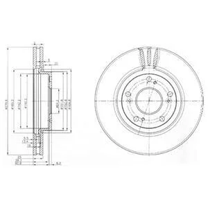 Гальмівний диск Delphi BG3977