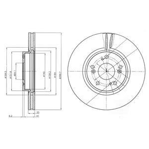 Диск тормозной HONDA ACCORD 03- перед. Delphi BG3978