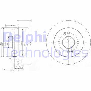 Гальмівний диск Delphi BG3981C