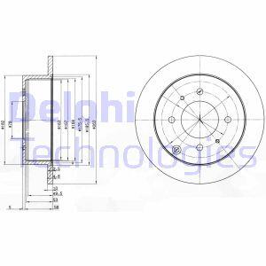 Диск тормозной HYUN/KIA SONATA/MAGENTIS 98- задн. Delphi BG4010