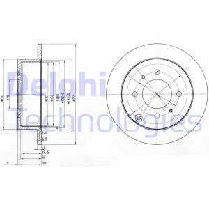 Диск тормозной HYUN/KIA SONATA/MAGENTIS 98- задн. Delphi BG4010