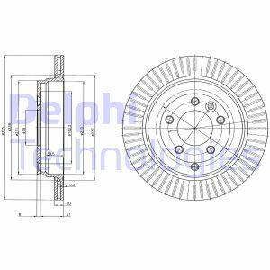 Диск тормозной LAND ROVER DISCOVEY/RANGE ROVER SPORT 04- задн. Delphi BG4020C