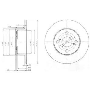 Гальмівний диск Delphi BG4050