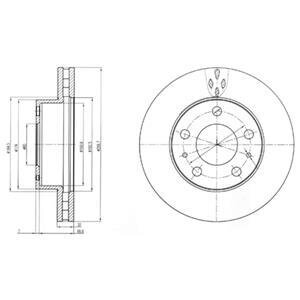 Диск тормозной PSA/FIAT JUMPER/BOXER/DUCATO 06- перед. D=300 Delphi BG4060