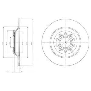 Гальмівний диск Delphi BG4088