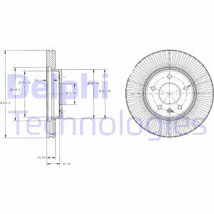Диск тормозной GM CAPTIVA/ANTARA 06- перед. Delphi BG4092C