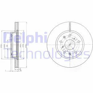 Комплект гальмівних дисків (2 шт) передн Лів/Прав FIAT SEDICI MITSUBISHI L 300 III SUZUKI SX4 1.5-2.4 08.86- Delphi BG4093C