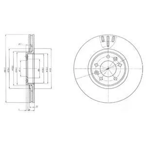 Гальмівний диск Delphi BG4150