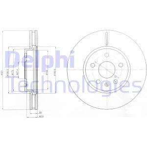 OPEL диск гальмівний передній &quot,17&quot, Insignia 08- Delphi BG4189C