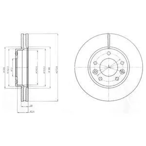 Гальмівний диск Delphi BG4261