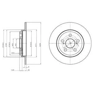 Гальмівний диск Delphi BG4272