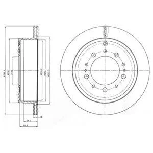 Диск тормозной TOYOTA LAND CRUISER PRADO 150 08- задн. Delphi BG4275