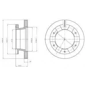 Гальмівний диск Delphi BG4285