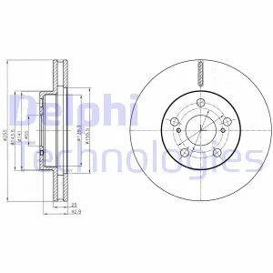 Гальмівний диск Delphi BG4290