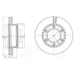Комплект гальмівних дисків (2 шт) передн Лів/Прав FORD RANGER MAZDA B-SERIE, BT-50 2.5D/3.0D/4.0 06.99-12.15 Delphi BG4297