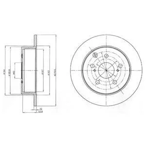 Гальмівний диск Delphi BG4303