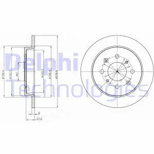 Диск тормозной HONDA JAZZ 08- задн. Delphi BG4334C