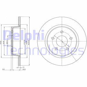Диск тормозной FORD C-MAX 10- задн. Delphi BG4533C