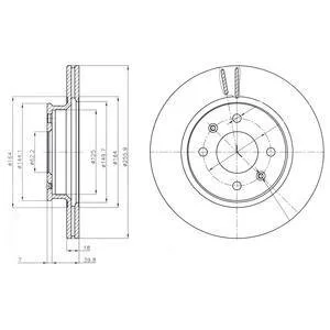 Гальмівний диск Delphi BG4535